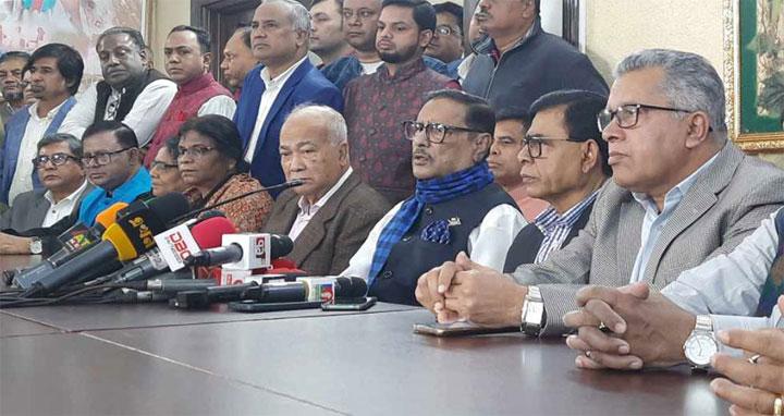 গাজীপুরের রেললাইন কাটা নির্বাচনবিরোধী ষড়যন্ত্র ও নাশকতা: ওবায়দুল কাদের