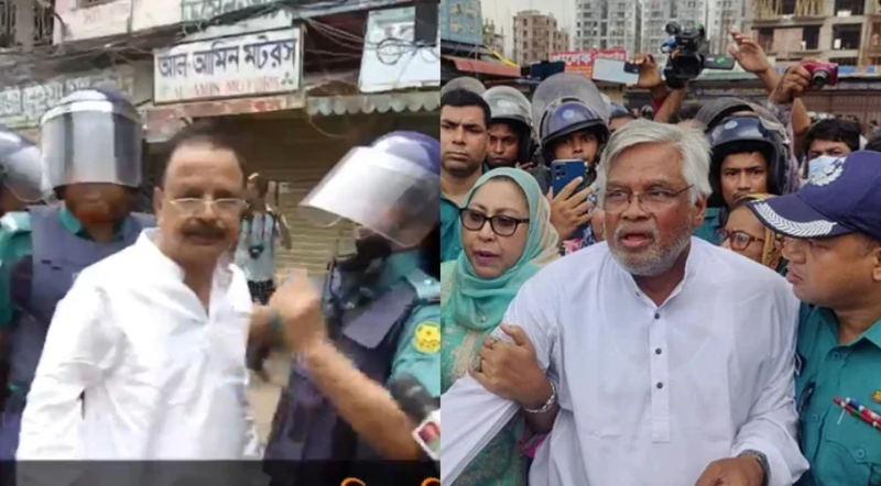 পুলিশ-বিএনপির সংঘর্ষ: পুলিশ-বিএনপির সংঘর্ষ: পুলিশ হেফাজতে বিএনপি নেতা গয়েশ্বর-আমান