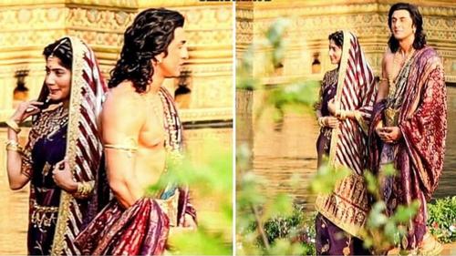 ‘রামায়ণ’ সিনেমার সেট থেকে রাম-সীতার লুক ফাঁস
