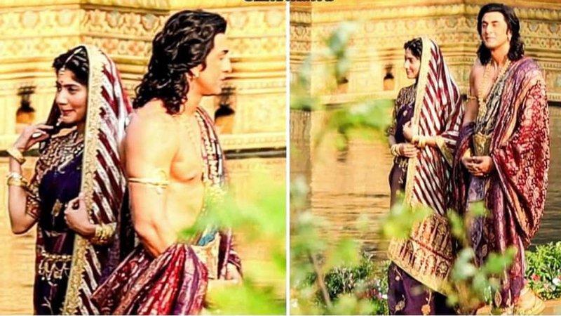 ‘রামায়ণ’ সিনেমার সেট থেকে রাম-সীতার লুক ফাঁস