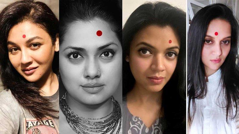 কপালের টিপ সরিয়ে তারকাদের ব্যতিক্রমী প্রতিবাদ