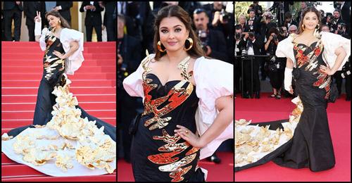 ভাঙা হাত নিয়েই কানের লাল গালিচায় মুগ্ধতা ছড়ালেন ঐশ্বরিয়া