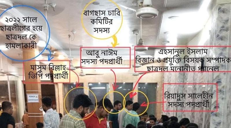 আচরণবিধি লঙ্ঘন করে  ছাত্রদল-বাগছাসের প্রার্থীদের ভোজের একাধিক আয়োজন
