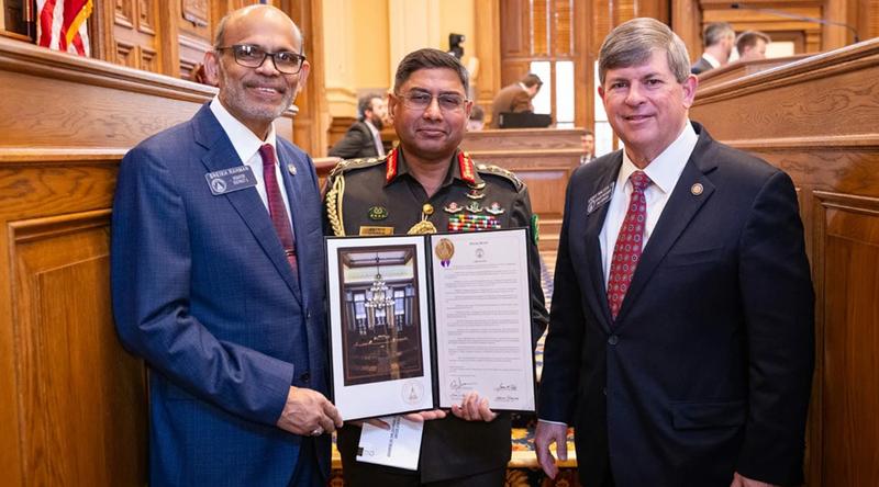 শান্তিরক্ষায় অনন্য স্বীকৃতি হিসেবে জর্জিয়া অঙ্গরাজ্যের সম্মাননা পেল বাংলাদেশ