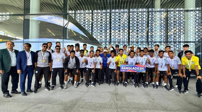 সন্ধ্যায় দেশে ফিরবে সাফজয়ী যুবারা, বিমানবন্দরে দেয়া হবে সংবর্ধনা