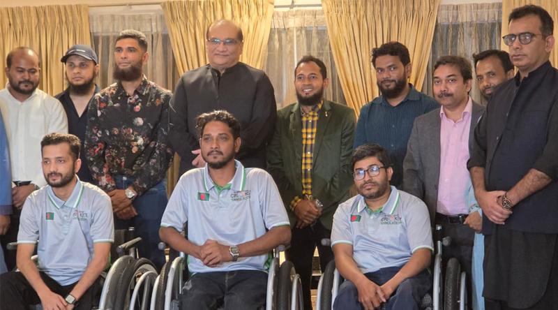 হুইলচেয়ার ক্রিকেটারদের পাশে পাকিস্তান দূতাবাস: ছিলেন মুশফিক-রিয়াদ