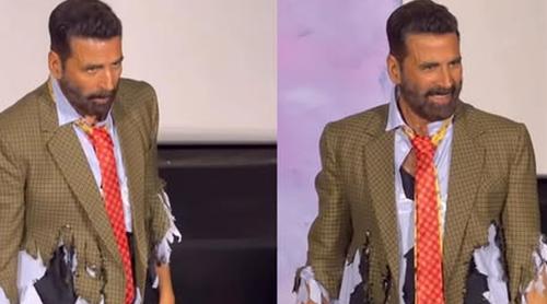 ‘ভূত বাংলো’-এর ট্রেলার লঞ্চে ছেঁড়াফাটা জামায় হাজির অক্ষয়