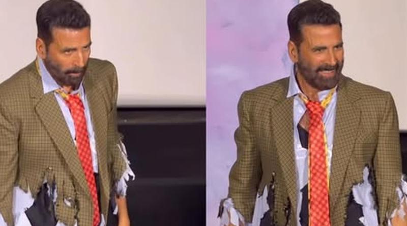 ‘ভূত বাংলো’-এর ট্রেলার লঞ্চে ছেঁড়াফাটা জামায় হাজির অক্ষয়