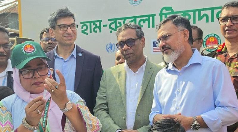 রাজধানীতে হাম-রুবেলা টিকাদান ক্যাম্পেইন উদ্বোধন করলেন স্বাস্থ্যপ্রতিমন্ত্রী ড. এম এ মুহিত