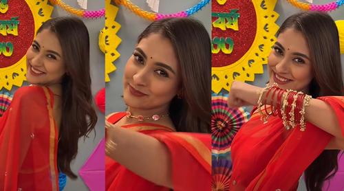 ঘরোয়া আয়োজনে মেহজাবীনের বৈশাখ