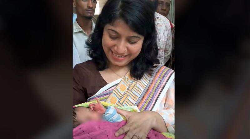 রাস্তার পাশ থেকে উদ্ধার হওয়া নবজাতকের নাম রাখা হলো ‘ফাতেমা’