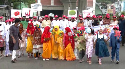 রাজধানীতে জামায়াতে ইসলামীর বৈশাখী শোভাযাত্রা