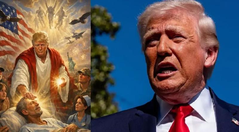 নিজেকে ‘যিশু হিসেবে’ চিত্রিত ছবি সমালোচনার মুখে সরালেন ট্রাম্প