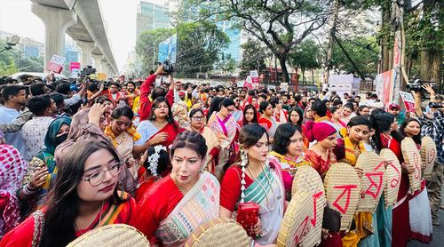 বৈশাখে এনসিপির বর্ণিল শোভাযাত্রা, ছিল গানের আয়োজন ও মেলা