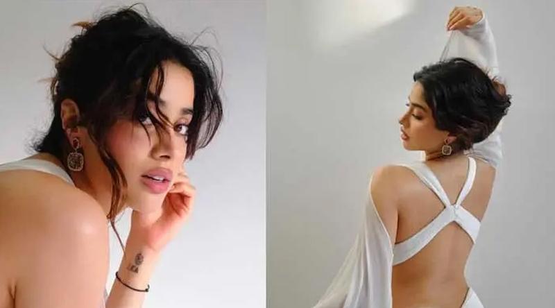 বোল্ড ব্যাকলেস লুকে উষ্ণতা ছড়াচ্ছেন জাহ্নবী