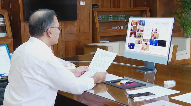 ভার্চুয়ালি এজেক প্লাস সম্মেলনে বক্তব্য রাখলেন প্রধানমন্ত্রী