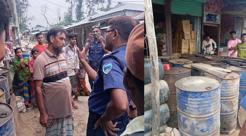 হাতিয়ায় ৩ হাজার লিটার ডিজেলসহ মুদি দোকানদার আটক