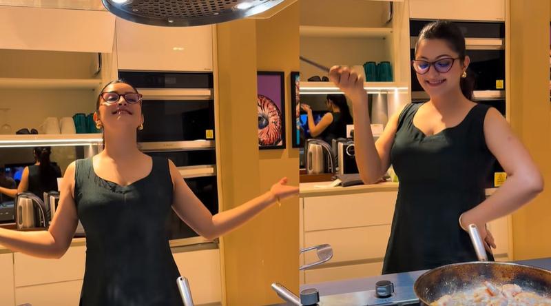 গানের তালে তালে চিংড়ি রান্নায় মেতেছেন পরীমণি!