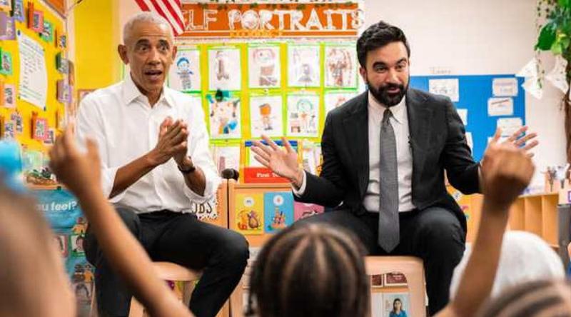 প্রাক-স্কুল শিশুদের বই পড়ে শোনালেন, গান গাইলেন ওবামা-মামদানি