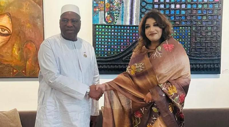 গিনির পররাষ্ট্রমন্ত্রীর সঙ্গে শামা ওবায়েদের সাক্ষাৎ