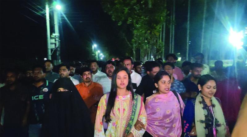 চট্টগ্রামে সংঘর্ষের প্রতিবাদে রাবিতে ছাত্রদলের বিক্ষোভ