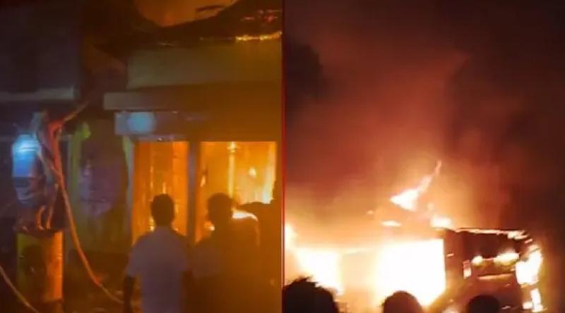 হবিগঞ্জে অগ্নিকাণ্ডে ৭ ব্যবসা প্রতিষ্ঠান পুড়ে ছাই, কোটি টাকার ক্ষতি