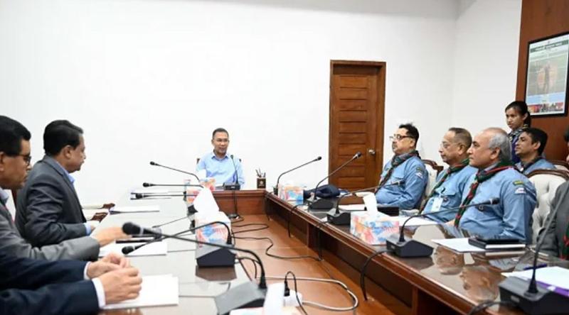 প্রধানমন্ত্রীর সঙ্গে স্কাউট সদস্যদের সাক্ষাৎ