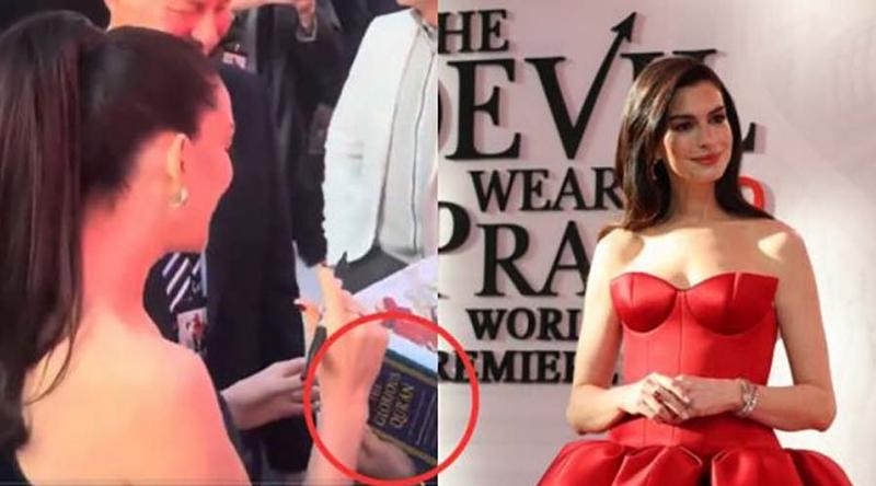 ভক্তের কাছ থেকে পবিত্র কোরআন পেলেন অ্যান হ্যাথাওয়ে