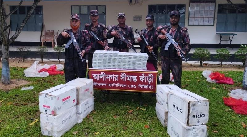 কুলাউড়ায় প্রায় ৯ লাখ টাকার ভারতীয় সিগারেট জব্দ