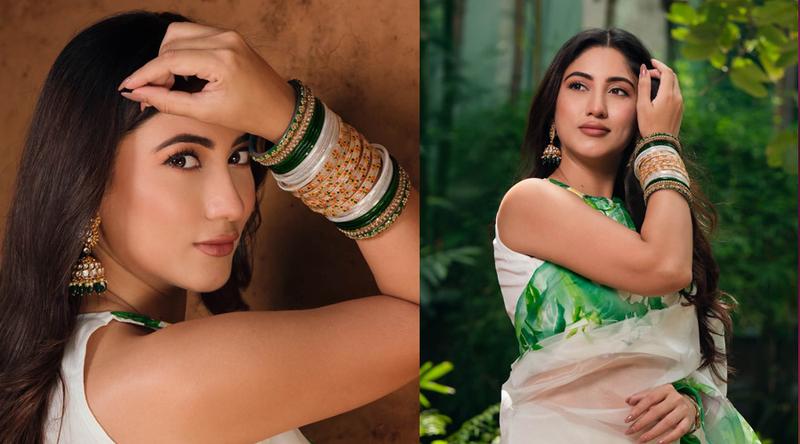 শাড়িতে স্নিগ্ধতা ছড়ালেন অভিনেত্রী সাফা কবির