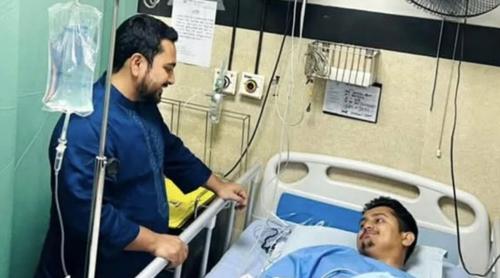 সংসদ শেষে সারজিসকে দেখতে হাসপাতালে ছুটে গেলেন নাহিদ ইসলাম