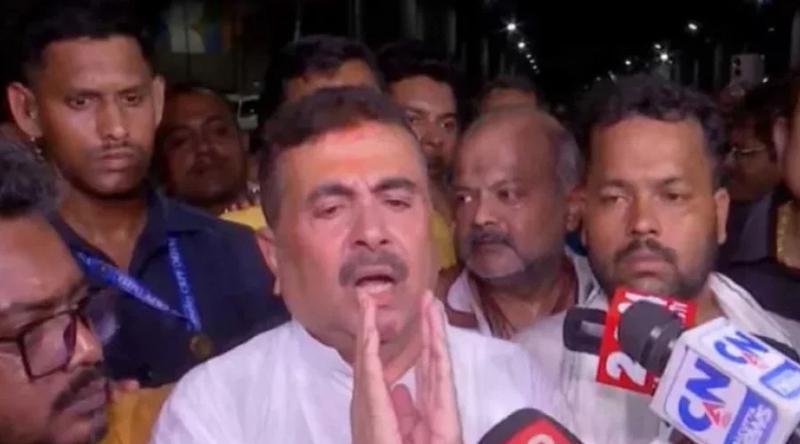শুভেন্দুকে দেখেই ‘জয় বাংলা’ ও ‘চোর চোর’ স্লোগান, উত্তাল কালীঘাট