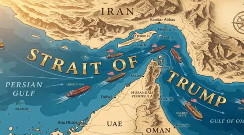 এবার হরমুজকে ‘ট্রাম্প প্রণালি’ দেখিয়ে মানচিত্র শেয়ার ট্রাম্পের