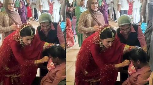 বিয়ের অনুষ্ঠান থামিয়ে অসুস্থ বাবুর্চিদের চিকিৎসা দিলেন ডাক্তার কনে