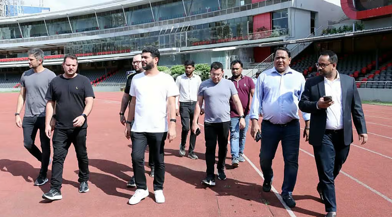 ঢাকার জাতীয় স্টেডিয়াম পরিদর্শনে ব্রাজিলের প্রতিনিধি দল