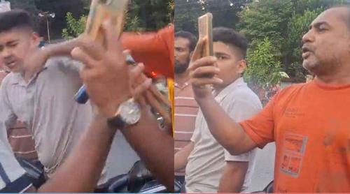 প্রকাশ্যে পুলিশ সদস্যকে মারধরের ভিডিও ভাইরাল