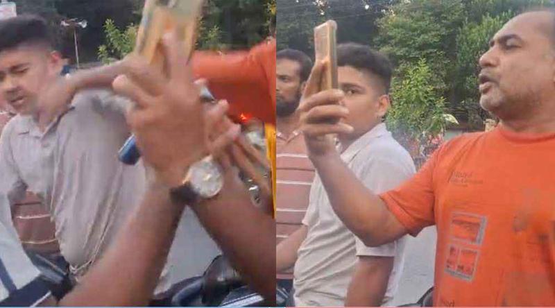 প্রকাশ্যে পুলিশ সদস্যকে মারধরের ভিডিও ভাইরাল