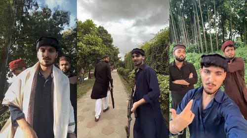 পার্কে টিকটক ভিডিও বানাতে খেলনা বন্দুক হাতে ‘মহড়া’, আটক দুই তরুণ