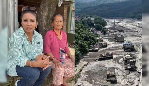 অসুস্থ স্বামীর ভালোবাসায় বন্যার সতর্কতায়ও ঘর ছাড়ছেন না নেপালের এক নারী