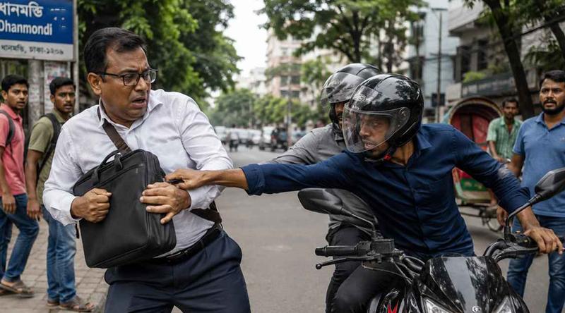 এবার ঢাকার ধানমন্ডিতে দিনদুপুরে ৩৯ লাখ টাকা ছিনতাই