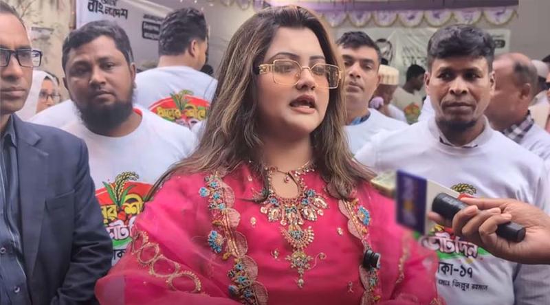 ধানের শীষের পক্ষে নির্বাচনী প্রচারণায় হুমায়রা সুবহা