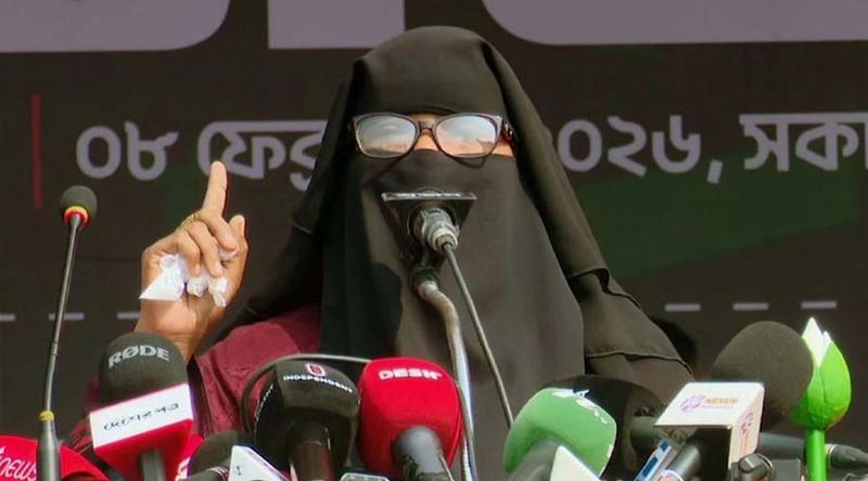 হাদির বোন পরিচয়ে ভোট চাওয়া নারী পরিবারের কেউ নন!