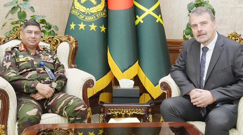 সেনাপ্রধানের সঙ্গে ইইউ রাষ্ট্রদূতের সৌজন্য সাক্ষাৎ