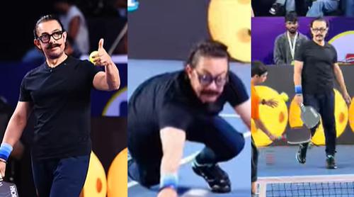 পিকলবল খেলায় হঠাৎ মাটিতে লুটে পড়লেন আমির খান!