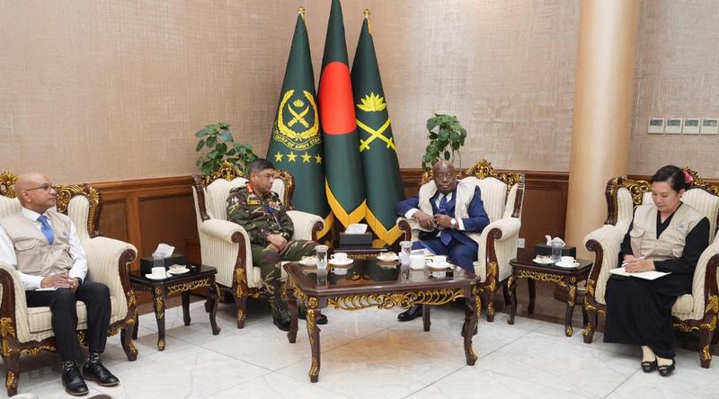 সেনাপ্রধানের সাথে কমনওয়েলথ পর্যবেক্ষক প্রতিনিধিদলের সৌজন্য সাক্ষাৎ