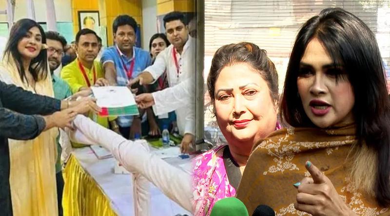 ধানের শীষের প্রচারণায় নৌকার প্রার্থী নায়িকা শিমলা