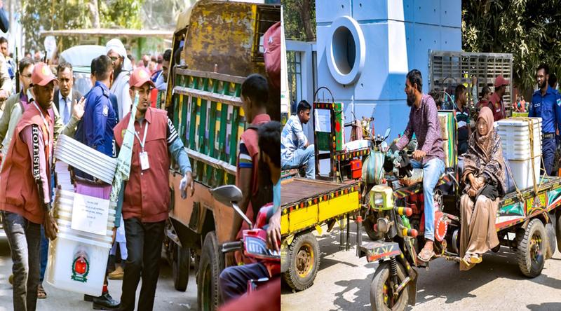 মাগুরায় ৩০১ কেন্দ্রে পৌঁছাল ভোট সরঞ্জাম