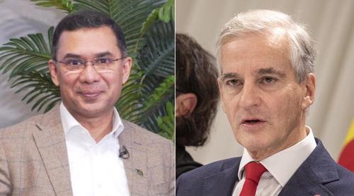 তারেক রহমানকে অভিনন্দন জানালেন নরওয়ের প্রধানমন্ত্রী