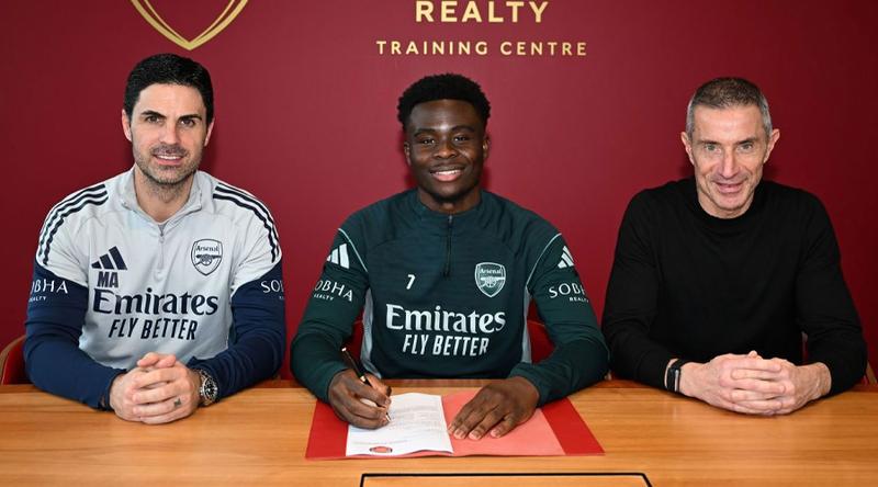 আর্সেনালে সাকার দীর্ঘমেয়াদী চুক্তি সম্পন্ন