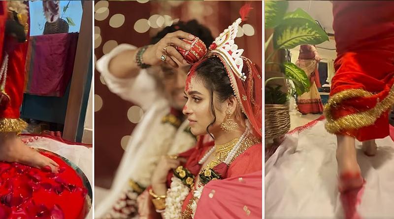 বিয়ের পর শ্বশুরবাড়িতে শ্যামৌপ্তির প্রথম পা দেয়ার ভিডিও শেয়ার করলেন রণজয়